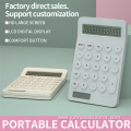 Portable 10 digits double power mini calculator